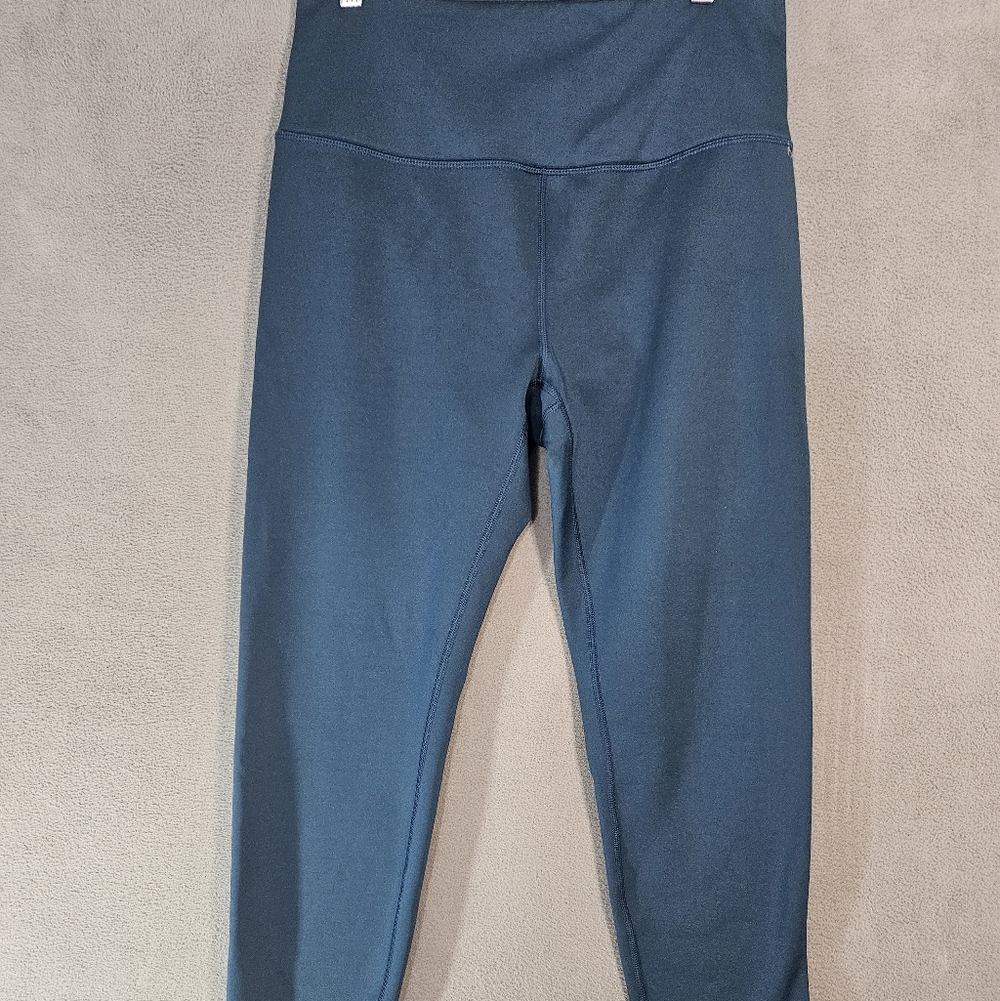 Spyder Womens Active Fleece Lined High-Rise Leggings Dark Green Techcore Large
